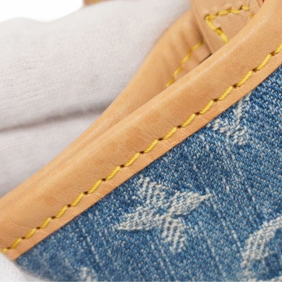 Louis Vuitton Monogram Denim Carryall Shoulder Bag NM MM M46855 Blue Women's