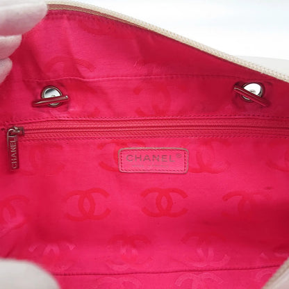CHANEL Cambon Quilted Ligne Shoulder Bowling Bowler Bag Tote White