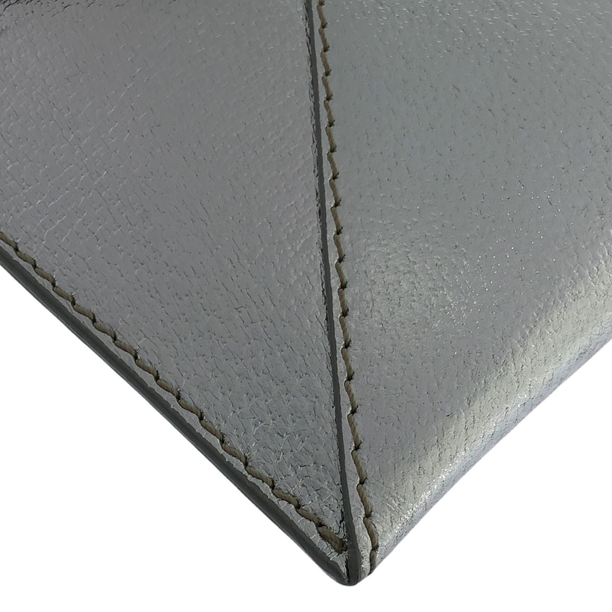 KATE SPADE Leather Metallic Flap Clutch Bag Fully Patterned Lining Silver Formal