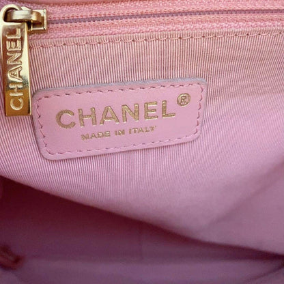 Chanel CC Caviar Quilted Petite Shopping Tote PST Pink Leather Purse