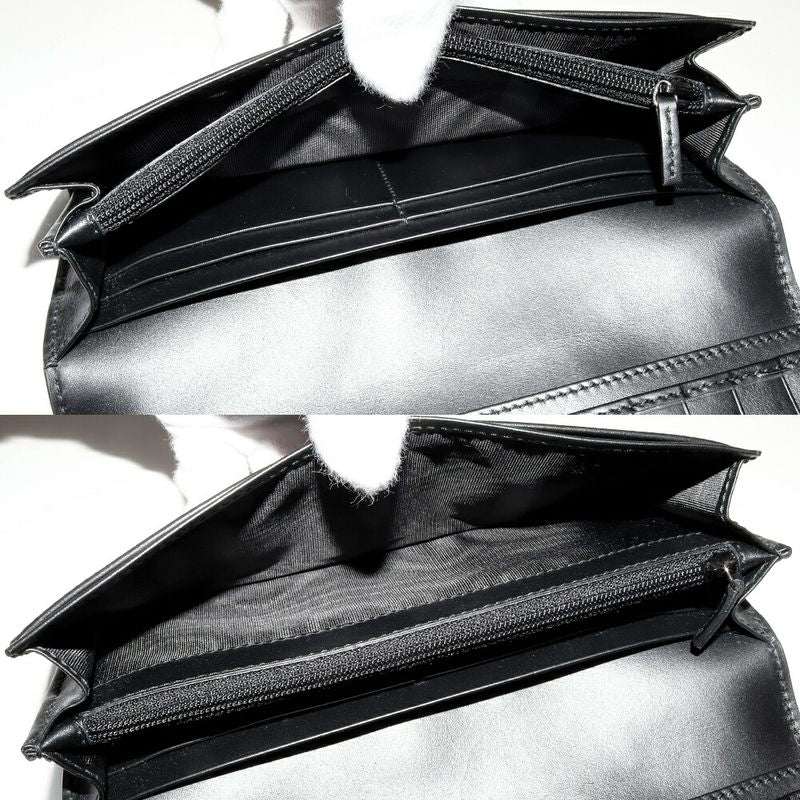 Gucci Long Zipper Wallet With Coin Purse Ggguccissima Calfskin Black 408837