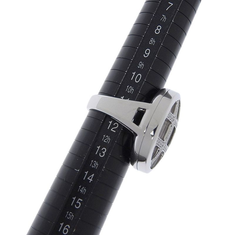 Cartier Pasha Ring Diamond Grid 18kwhite Gold X Diamonds X White Shell 11.5