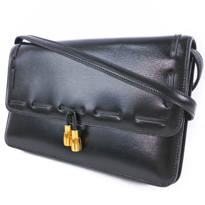Hermes 2WAY Clutch Tassel Calf Black 0O Ladies Shoulder Bag