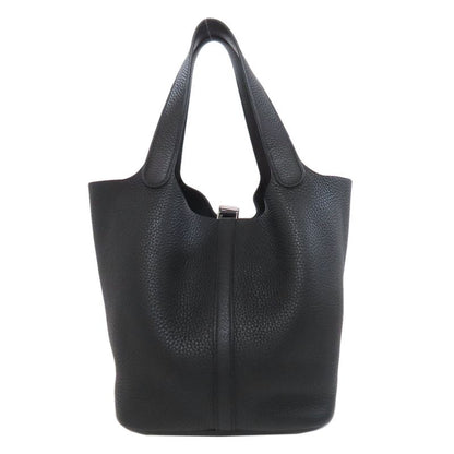 Hermes Picotin Lock MM Silver Hardware Handbag Taurillon Women