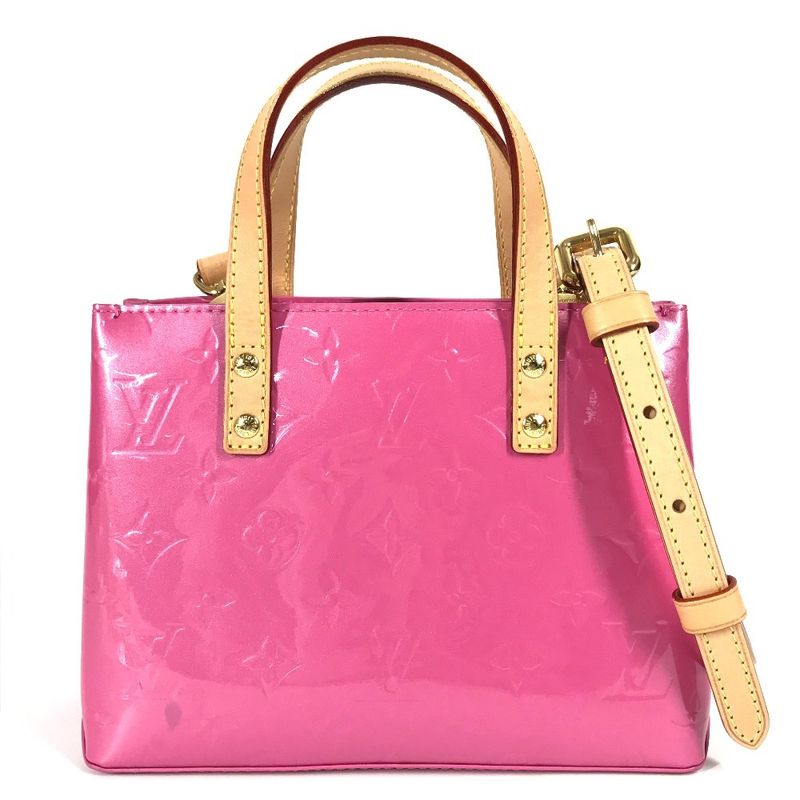 Louis Vuitton Shoulder Bag Reed PM M24028 Monogram Vernis Neon Pink