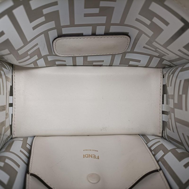 Fendi Cannayf White PVC Coated Canvas 8bt2868bt286a7t519810429