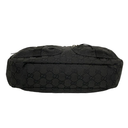 Gucci Shoulder Bag GG Pattern 90762 Black Leather