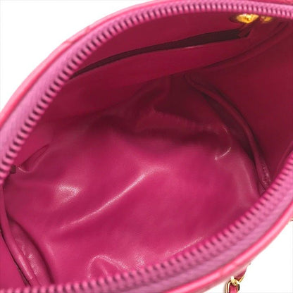 Chanel CC Logo Quilted Mini Chain Shoulder Bag Pink