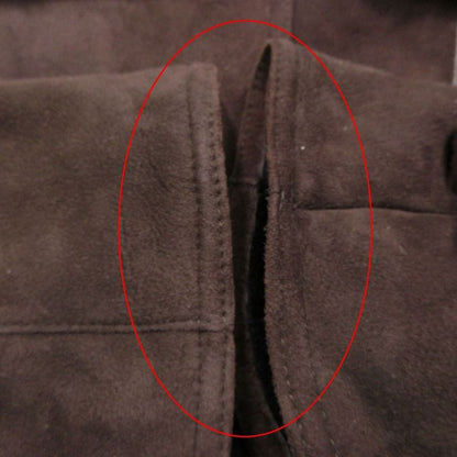 Fendi Mouton Boa Long Coat Knee Length Brown Size 48 Men's Women's