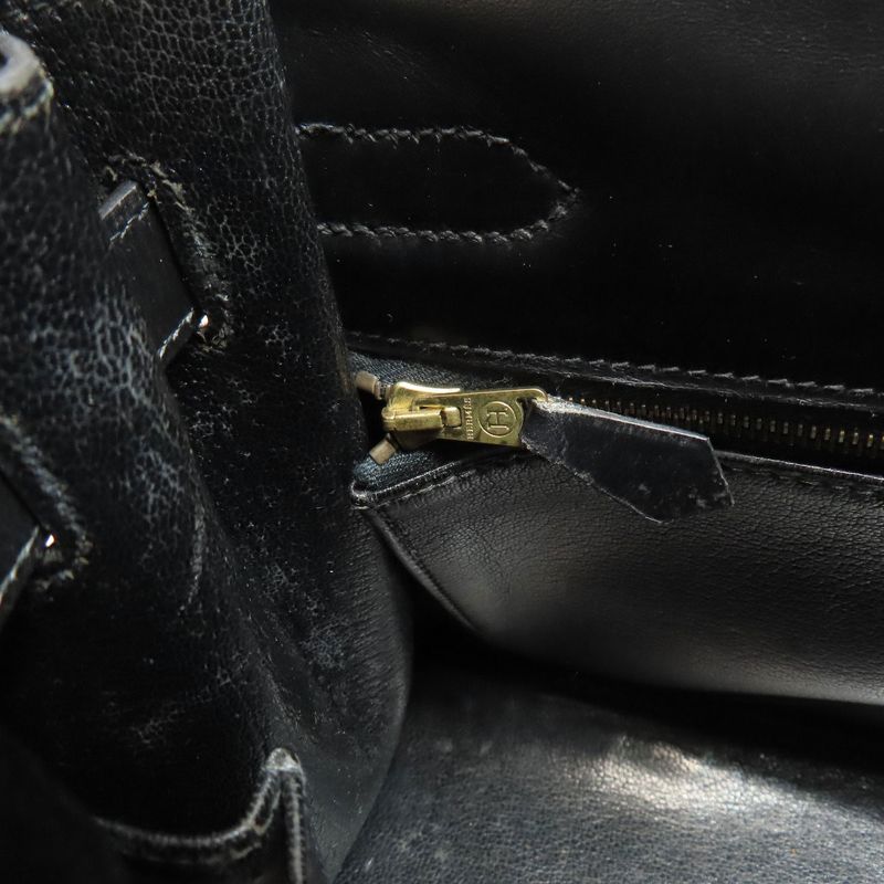 Hermes Kelly 32 Outer Stitch Gold Hardware Handbag Box Calf Women