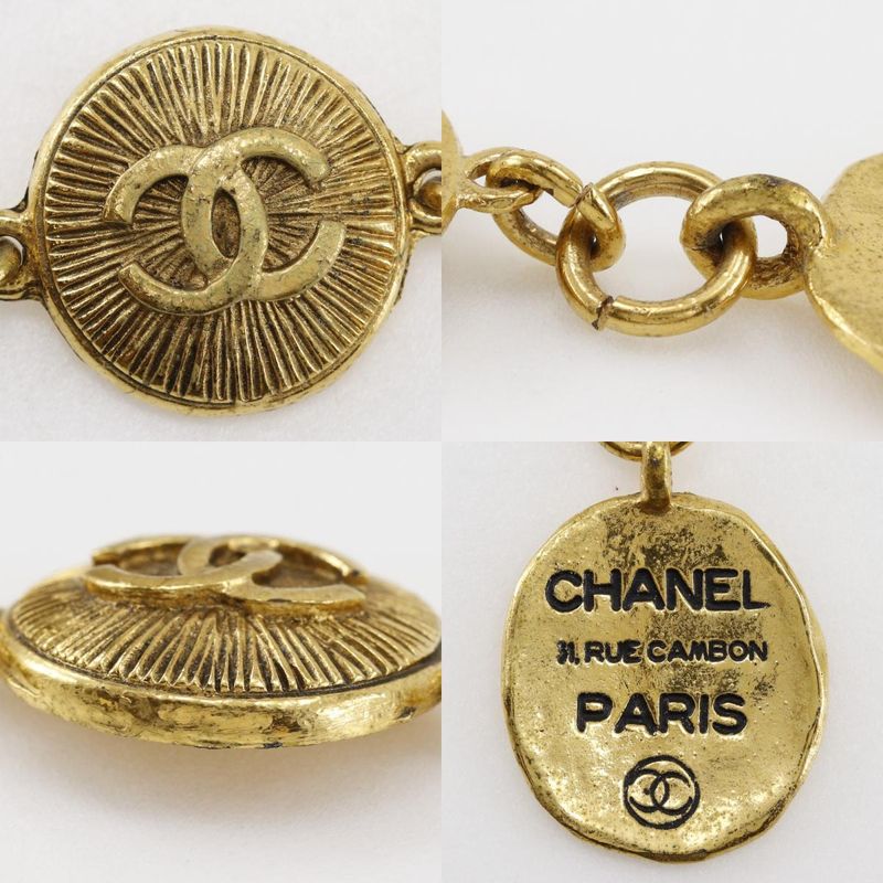Chanel Coco Mark 31 RUE Cambon Vintage Gold Plated Ladies 40g Bracelet