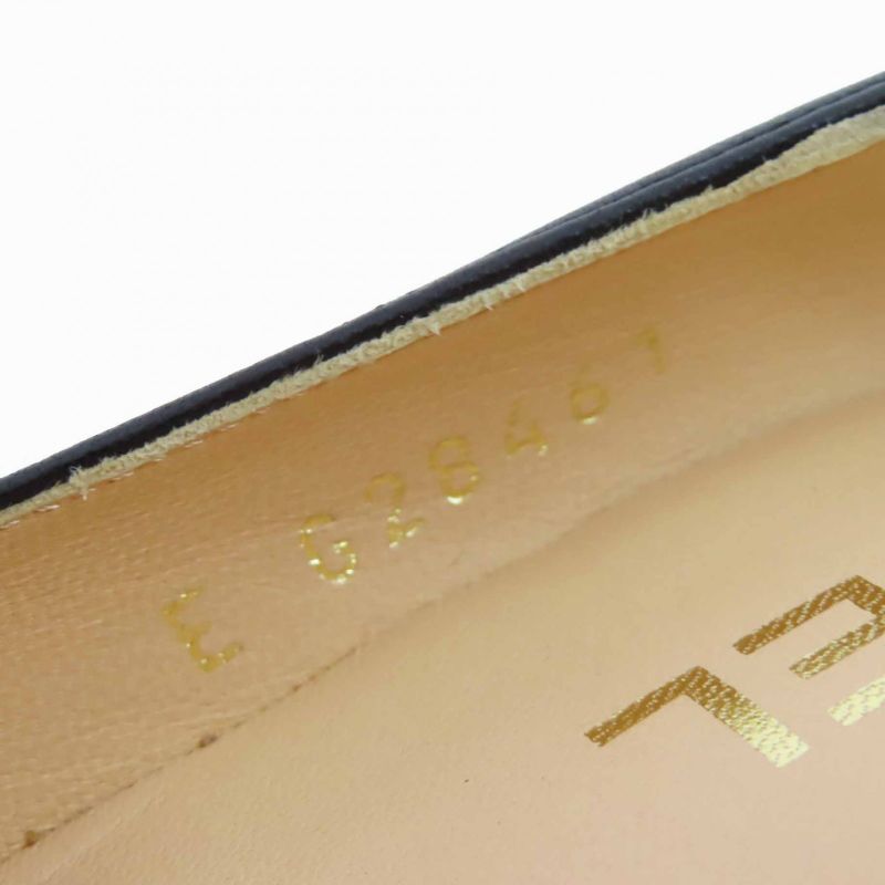 CHANEL G28461 Beautiful Legs Coco Mark Stitching Round Toe Leather Pumps 12cm