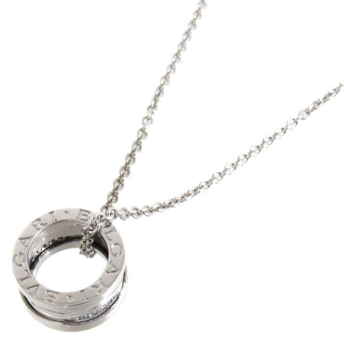 Bvlgari Bulgari B-zero1 Legend Diamond Necklace 18K White Gold 750 White Gold