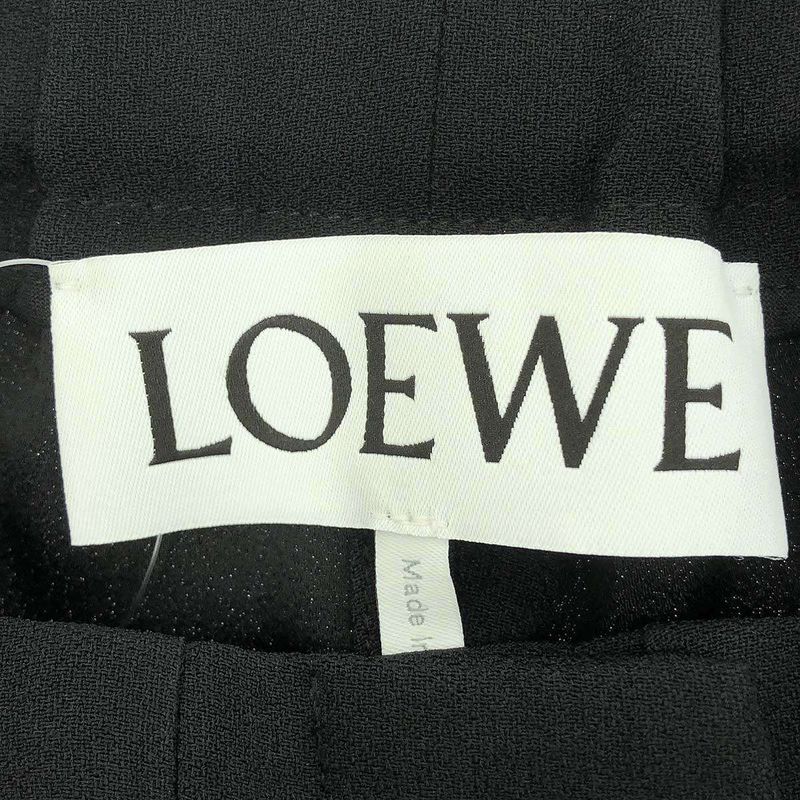 Loewe Belted Ribbon Wide Culottes Trouser Pants S359331xci Black 40