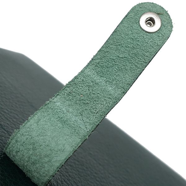 Hermes Accessories CD Case Leather Greenish Silver Hardware Green Book Type