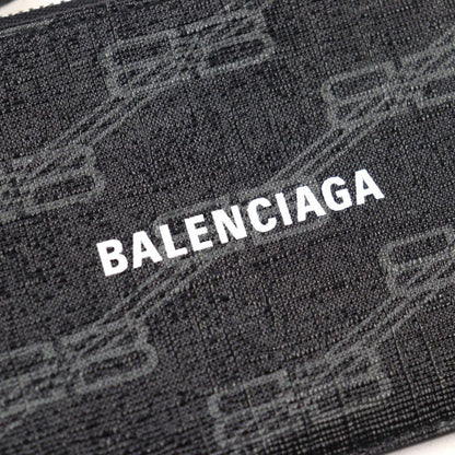 Balenciaga 640535 CASH Leather Bbmonogram Logo Print Fragment Case Card Holder