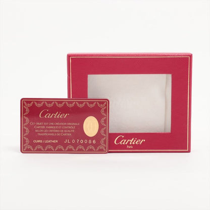 Cartier Must Line Leather Coin Case Bordeaux Made In Spain