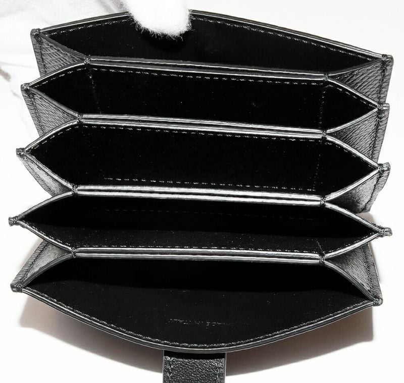 Celine Card Case Accordion Card Holder Calf Black 10b693bfp38no
