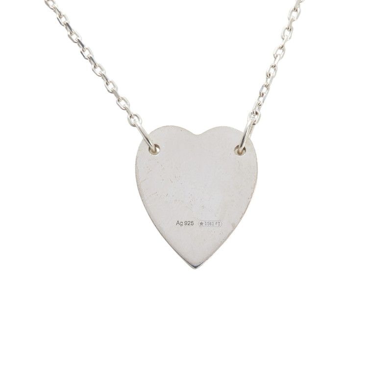 Gucci Heart Pendant Necklace Sv925 Silver Ladies Gucci