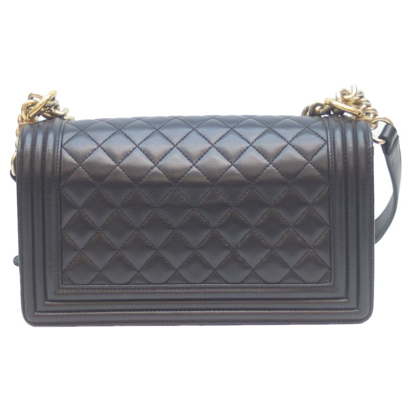 Chanel No 23 Black Lambskin Ghardware Boy Chanel Shoulder Bag Handbag Chain