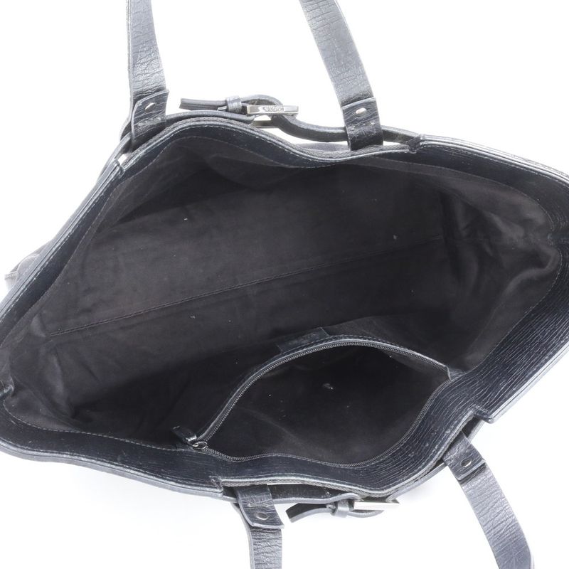 Gucci GG Canvas Leather Belt Tote Bag Shoulder Business Commuter Document Bag