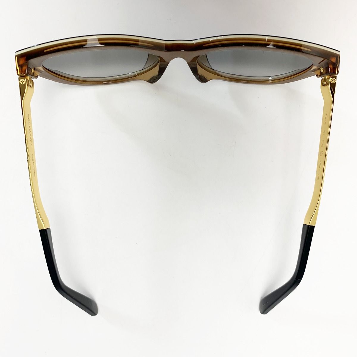 Louis Vuitton Sunglass Es Monogram Metal Frame Z1857e Noir X Gold Box with Bag