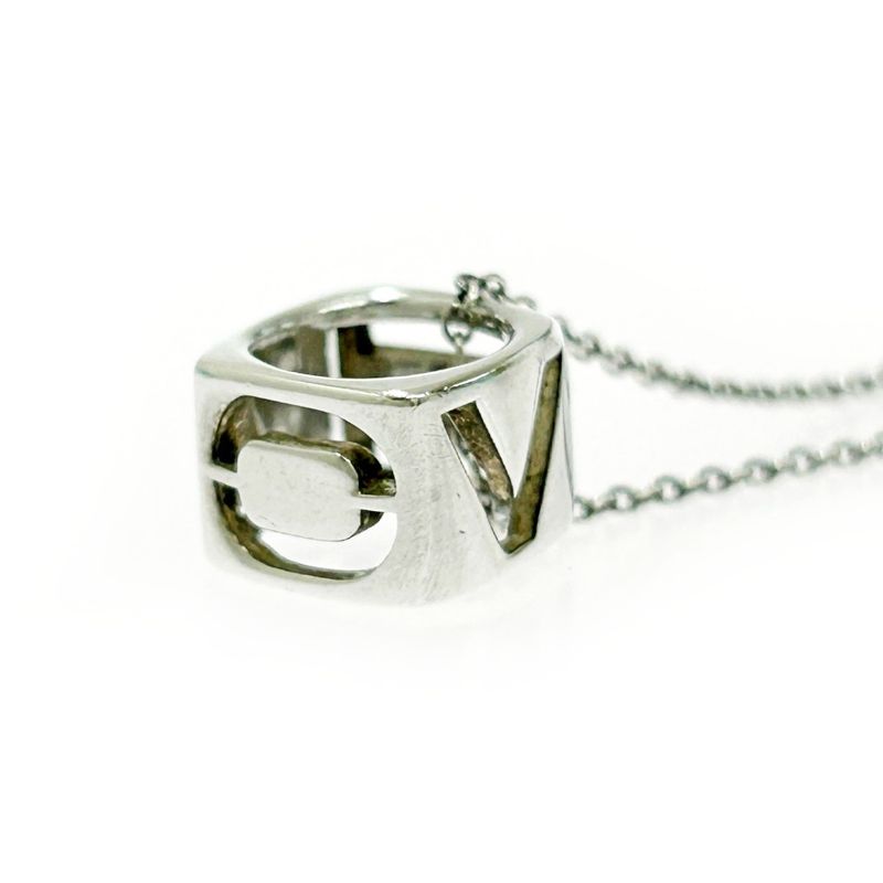 Tiffany & Co Silver Love Square Necklace 2.6g 925 Engraved 457122 Necklace