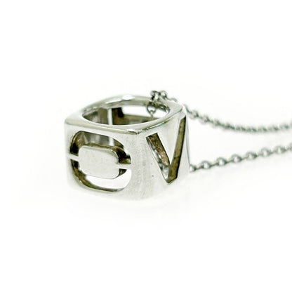 Tiffany & Co Silver Love Square Necklace 2.6g 925 Engraved 457122 Necklace