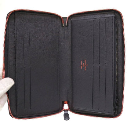 Louis Vuitton Monogram Ink Upside Down M62931 Zippy Organizer Navy Round Zipper