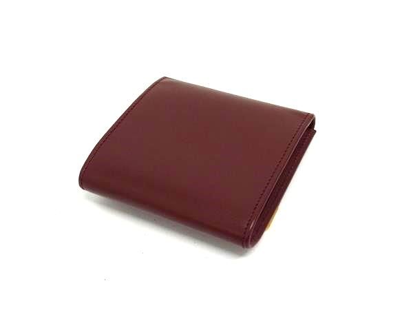 Cartier Must Line Leather Coin Case Coin Purse Ladies Men's Bordeaux Bk7283