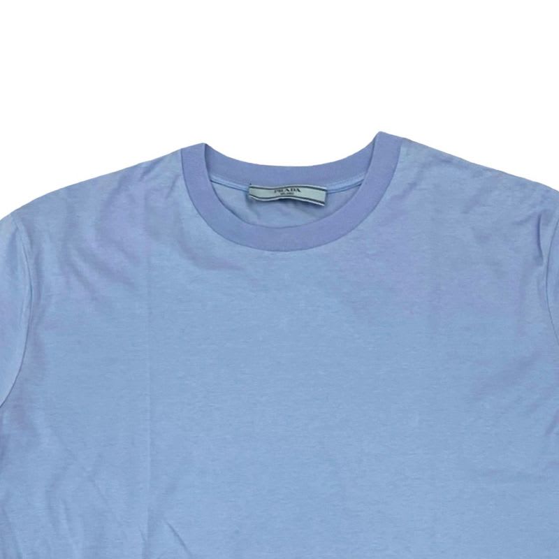 Prada Triangle Logo Motif None Cotton Short Sleeve T-Shirt Top Apparel