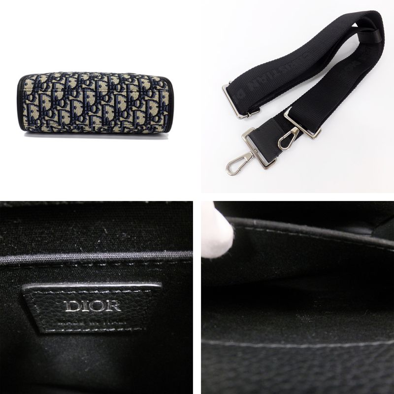 Dior Safari North South Oblique Jacquard Silver Hardware Hand