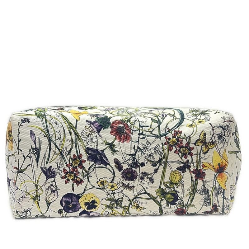 Gucci Flora 282439 Ivory X Red X Multi Floral Leather