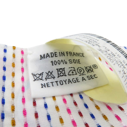 Hermes Twilly Chevaloscope Neon Pointier 853954s Silk Blanc Rose Veil Scarf