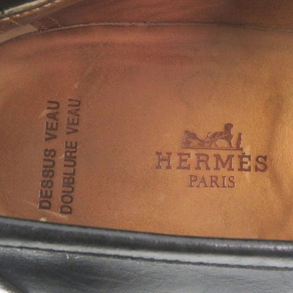 Hermes Vintage Api H Logo Buckle Belt Square Toe Leather Loafer