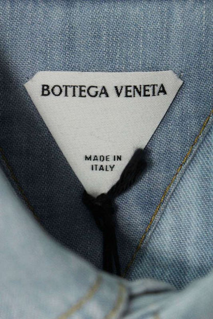 Bottega Veneta 771885 V3n60 Washed Western Denim Long Sleeve Shirt Men's 46