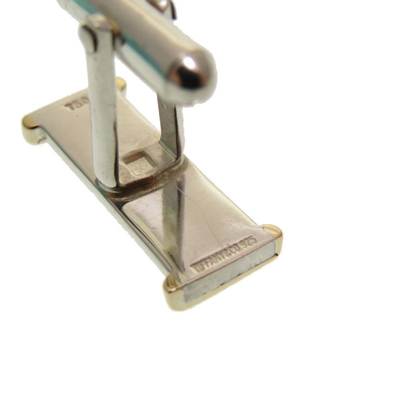 Tiffany & Co Cufflinks Silver 925 18K Yellow Gold 750 Accessories 0185 Tiffany