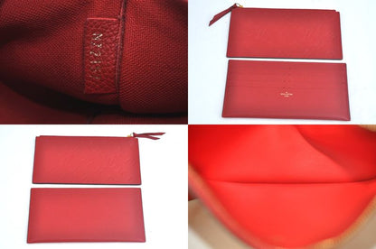 Louis Vuitton Monogram Empreinte Pochette Felice Shoulder Bag Red LV 9298m