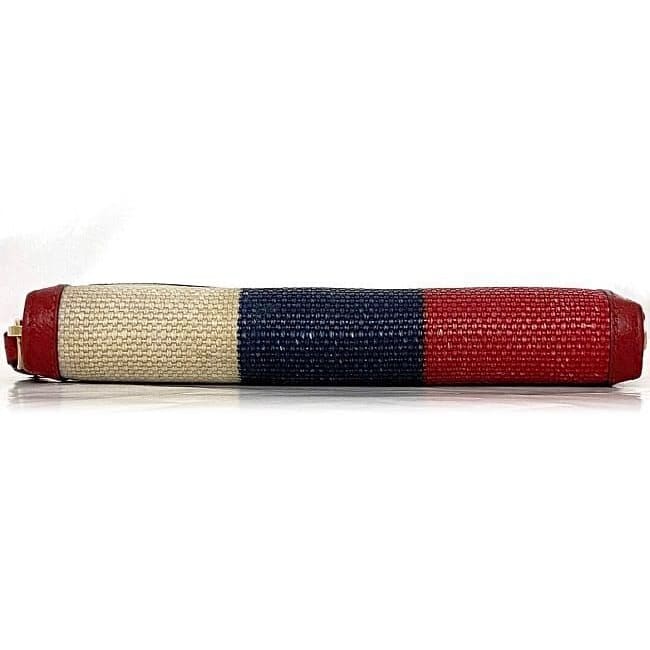 Gucci Round Zipper Long Wallet Red Navy