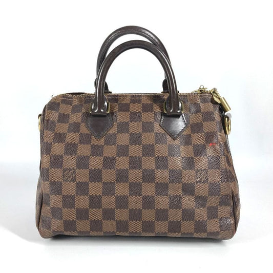 Louis Vuitton Handbag Speedy Bandoliere 25 N41368 Damier Canvas Ebène Brown