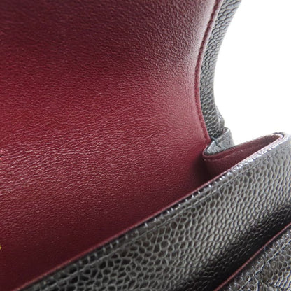 Chanel Double Flap Matelasse Gold Hardware Shoulder Bag Grained Calfskin Women