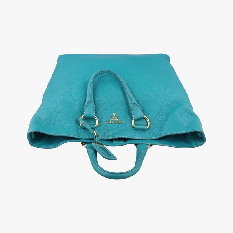 Prada Vitello Phoenix Green Leather Bn17137 8 219