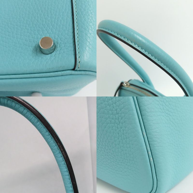 Hermes Lindy 26 Blue Heart Taurillon Clemence Handbag Shoulder - T