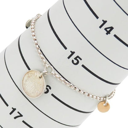 Hermes Bracelet Ex Libris PM Silver 925 18k Pink Gold Silver X Pink Gold Sh