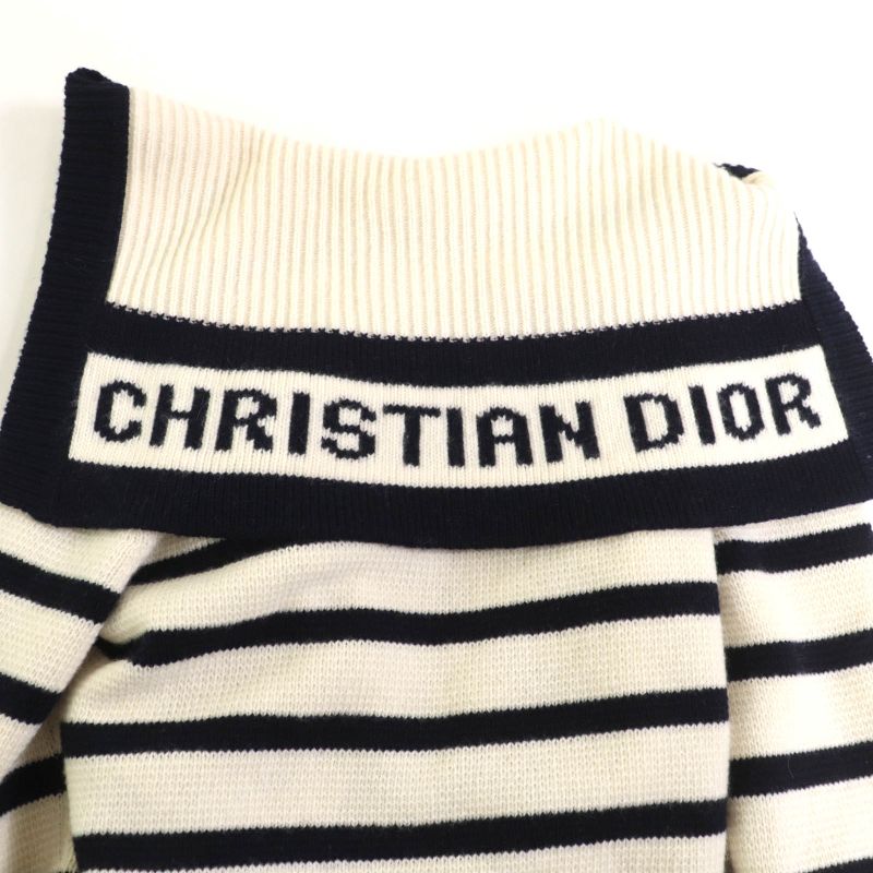 Christian DIOR 224g02am309 Cashmere Blend With Anchor Buttons Logo Design