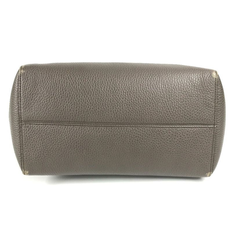 Gucci Shoulder Bag Logo Swing 354408 Leather Gray