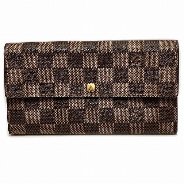 Louis Vuitton Damier Portefeuille Sarah N61734 Long Wallet Bifold Wallet Unisex