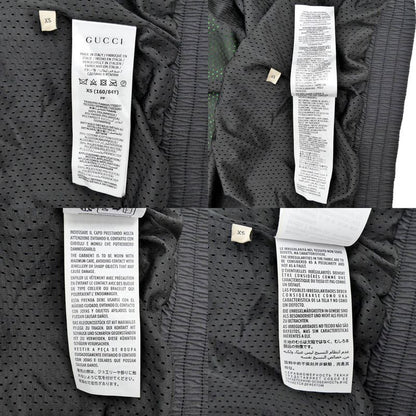 Gucci Nylon Zip Up Jacket XS Size Black 747061 Long Sleeve Nylon