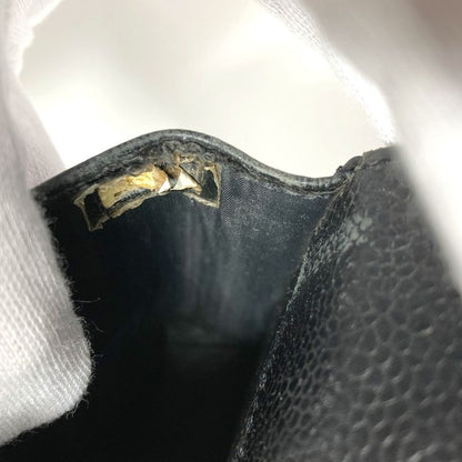 Chanel Cigarette Case CC Coco Logo A13511 Caviar Skin Black