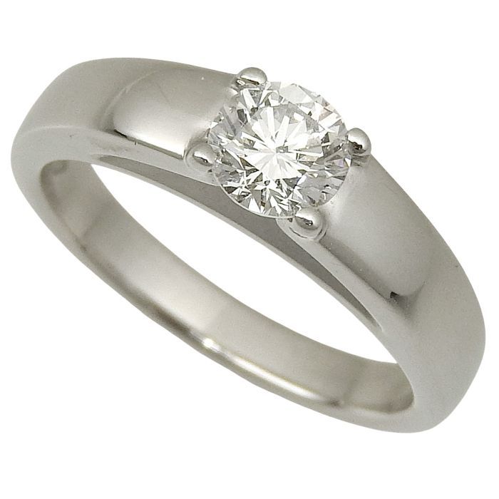 Bvlgari Marie-marie Solitaire Diamond Ring Pt950 Platinum Diamond 0.39ct #6